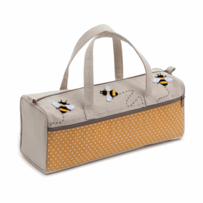 Knitting Bag - Embroidered Applique Bee Design