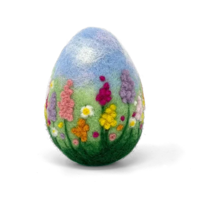 Cottage Garden Egg - Needle Felting Kit - Crafty Kit Company