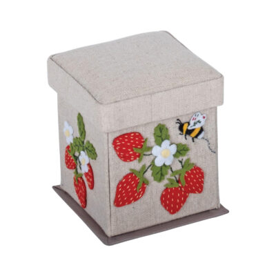 Embroidered Strawberry and Bee - Appliqué Fold Out Sewing Kit