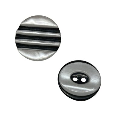 Black and White Pearlescent Buttons - Various Designs
