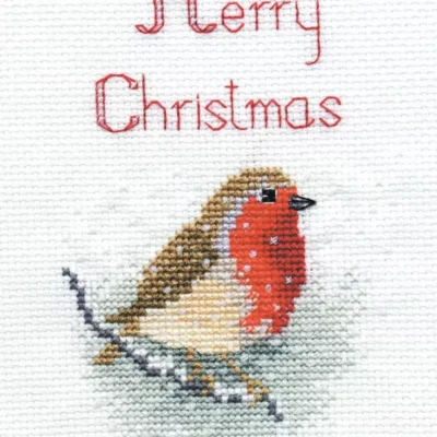 Snow Robin Christmas Card - Counted Cross Stitch - Bothy Threads